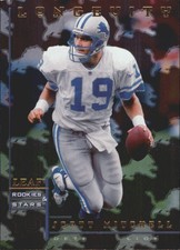 1998 Leaf Rookies and Stars Longevity Lions Football Card #34 Scott Mitchell /50