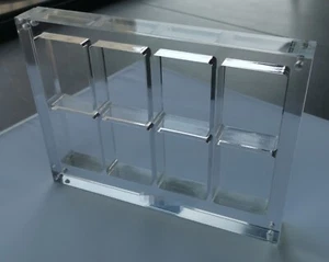 8 Grids Crystal Acrylic Magnetic Display Frame Case For Zippo Armor Sticker - Imagen 1 de 8