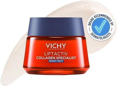 Vichy Liftactiv Collagen Specialist Anti-Ageing Night Cream All Skin Types 50 - Image 1 of 4