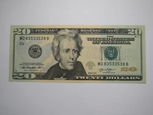 $20 2013 Radar Serial Number Federal Reserve Currency Bank Note Bill #83533538 - Picture 1 of 2