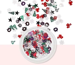 3D Einleger Metall Nailart Overlay Charms Schneeflocke Weihnachtsmotive Bunt 2 - Bild 1 von 1