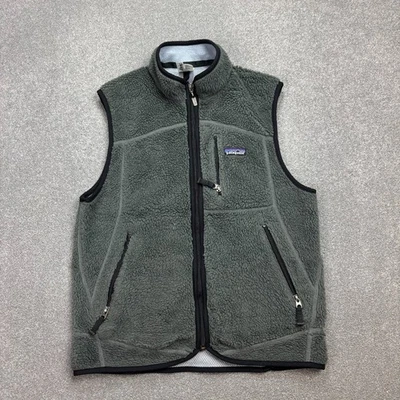 Patagonia Fleece Adult Small Grey Classic Retro-X Deep Pile Lined Vest Men* - Image 1 of 4