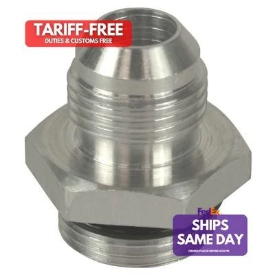 Derale 59108, One Natural Aluminum Aluminum Fitting -8An X 5/Fits 18-18 O-Ring  — 第 1/4 张图片