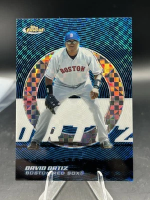 2005 Topps Finest David Ortiz #40 Blue X-Fractor 001 /150 Boston Red Sox - Image 1 of 2