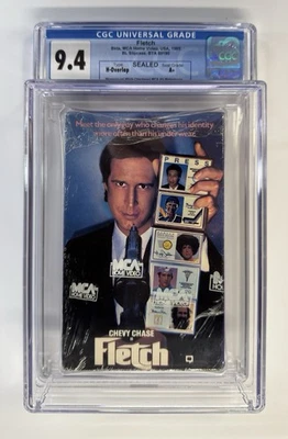 BETAMAX — CGC 9.4 A+  FLETCH - FIRST PRINT Wraparound MCA — Like VHS - Image 1 of 3
