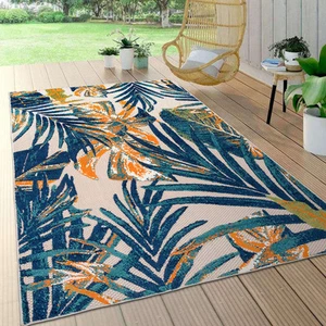 Rugshop Out Door Rugs Floral Leaves Indoor/Outdoor Area Rug Large 9x12 Patio Rug - Picture 1 of 11