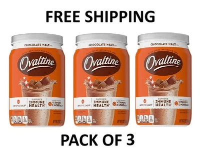 Ovaltine Chocolate Malt Powdered Drink Mix for Hot and Cold Milk Canister 12 oz