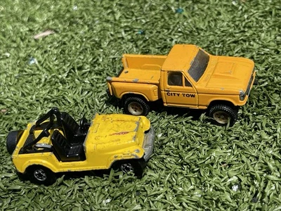 Vintage Hot Wheels Jeep 1982 Malaysia & Maisto City Tow Truck Yellow Diecast  - Image 1 of 3