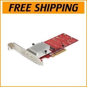 High-Performance Dual M.2 PCIe SSD Adapter for NVMe/AHCI - Boost Storage Speed - Picture 1 of 8