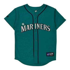 Seattle Mariners Majestic Mlb Jersey - Medium Teal Polyester - Picture 1 of 8