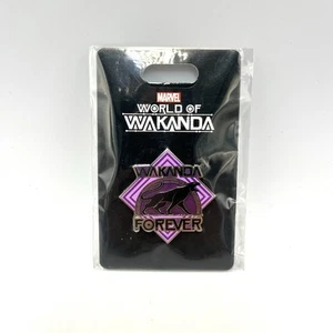 Disney Parks Marvel World of Wakanda Black Panther Wakanda Forever Pin New - Picture 1 of 2