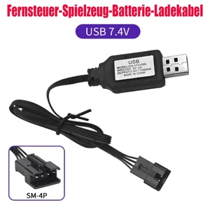 1PCS 7,4V SM-4P maschio caricatore USB per DE36W DE65 HM202 EC08 EC16 RC-Aut DHL - Foto 1 di 12