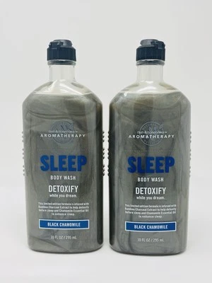 2 Bath & Body Works BLACK CHAMOMILE Body Wash & Foam Aromatherapy Detoxify Sleep - Image 1 of 2