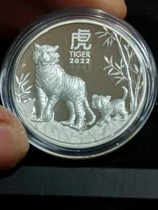 AUSTRALIAN 2022 Lunar Year of the Tiger 1oz 1 $ Silber HIGH RELIEF COIN Serie 3 - Bild 1 von 12