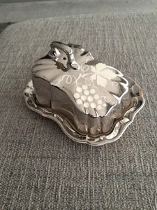 Greys Pottery Cheese Dish Chromatic Silver Colour Antique - Picture 1 of 7