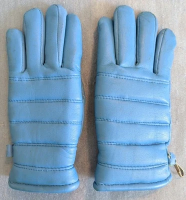 Guantes de cuero negros vintage Sears forrados con pila de acrílico invierno para conducir damas Foto 1 de 4