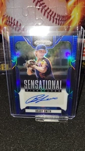 2025 Prizm Baseball Brady Smith Sensational Signatures Auto Blue #/49 Prizm - Bild 1 von 2