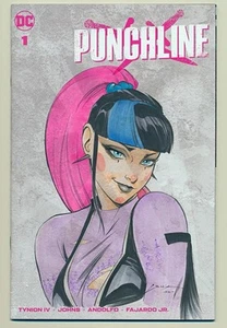 Punchline #1 (2021) DC Sketch Cover by Artist Andres F. Cruz w/COA Comic Sketch - Picture 1 of 2