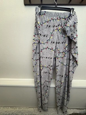 FRIENDS Christmas Lights Sleep Lounge Pants Gray Women’s Plus 3X (22W–24W) - Image 1 of 4