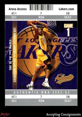 2003-04 Fleer Authentix #25 Kobe Bryant LAKERS - Image 1 of 2