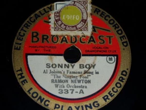 JAZZ 78 rpm RECORD Broadcast RAMON NEWTON Singing Fool - Imagen 1 de 1
