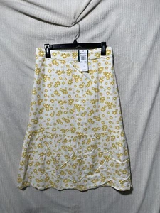 Roxy Skirt Womens Small Floral Hawaiian Lined A-Line Cotton Knee Length Y2K - Picture 1 of 8