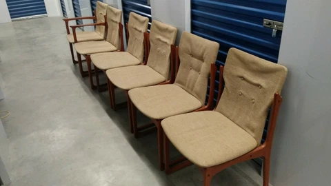 MCM Art Furn set of 6 Teak and plywood dining room chairs made in Denmark Cover