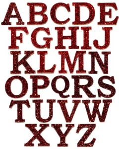 1/8" Red Glitter Acrylic Letters - Font01 - Choose Size - Picture 1 of 27