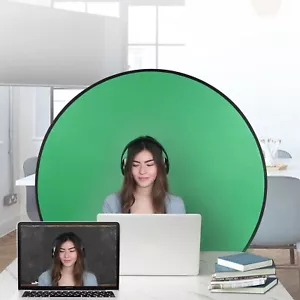 43 Zoll Green Screen Kulisse Pop-up Stuhl Rund Hintergrund Protable Fotografie - Bild 1 von 12
