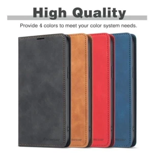 For Samsung S25 S24 S23 S22 S21 S20 FE Ultra Plus Case Leather Wallet Flip Cover - Picture 1 of 23