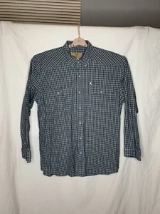 Mossy Oak Button Up Hemd Herren XL blau kariert LS Big Sky Taschen Preppy Outdoor - Bild 1 von 20
