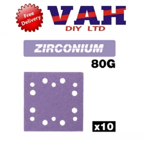 Trend 115mm X 115mm Zirconium 1/4 Sheet Sanding Sheet 10 Pack - Picture 1 of 1