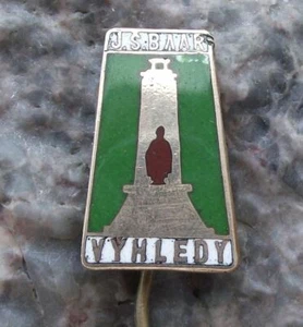 Antique Jindrich J S Baar Monument Catholic Priest Poet Writer Czech Pin Badge - Picture 1 of 2