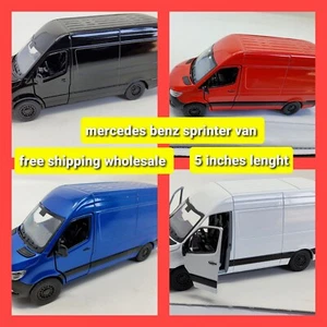 Coche de juguete modelo diecast furgoneta Mercedes-Benz Sprinter de 5" - 1:48 elige el color - Imagen 1 de 38