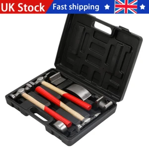 NEW Panel Beating Kit/auto Body Repair Tool Kit Hammers Dolly 7pcs Set - Picture 1 of 8