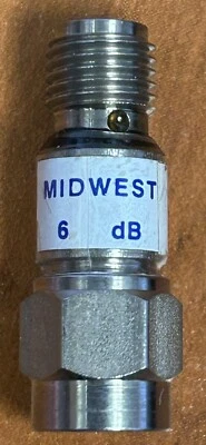 Midwest Microwave 451-6 dB DC-18GHz 10dB Attenuator SMA style - Image 1 of 2