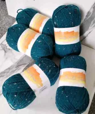 Cygnet Multi Tweeds Aran 80%Acrylic 15% Wool 5%Viscose 5balls x100g Navy - Image 1 of 4