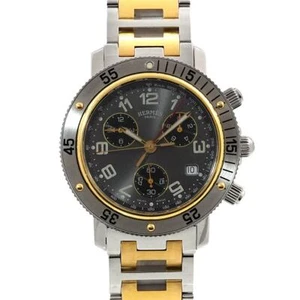 HERMES Clipper Diver Chronograph CL2.920 Datum graues Zifferblatt Herrenuhr 90285721 - Bild 1 von 7