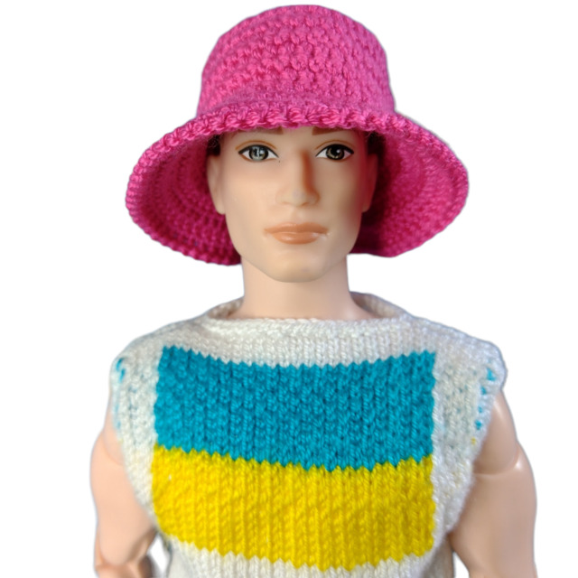 Roupa Para Barbie (macacão Com Chapéu)