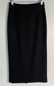 David Lawrence Skirt Women 10 Black Straight Pencil Midi Back Slit Lined Aust - Picture 1 of 17