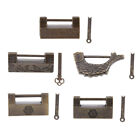  5 Sets Mini Antique Lock Copper Key Locking Hasp Retro Padlock