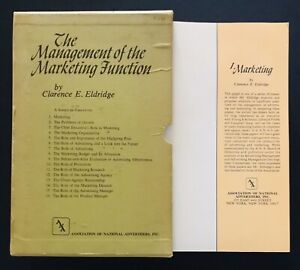The Management of the Marketing Function by Clarence E. Eldridge.Very RARE! 1966