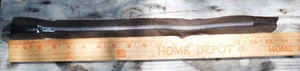 14.5" Long Nickel Brass Closed End Style Vtg Zipper Military Garments Purse Bag - Picture 1 of 7