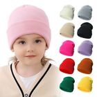 Soft Kids Winter Hat Solid Children Ski Hats Knit Warm Beanies  for Boys Girls