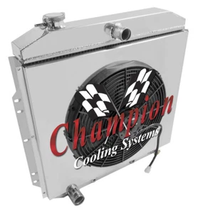 3 Row CR Champion Radiator,16" Fan,Shroud for 1953 - 1956 Ford Truck V6,V8 Eng - Bild 1 von 6