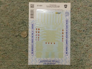 Microscale decals HO 87-891 Pennsylvania passenger cars 1947-68 E13 - Picture 1 of 1