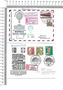 Mannheim Maphila 1971 R-Zettel einer violett Ballonpost Bordstempel; 60230 - Bild 1 von 3