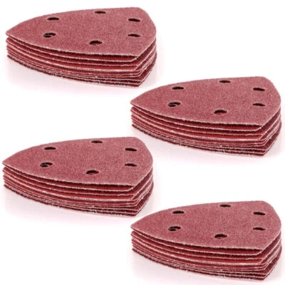 40Pc DELTA TRIANGLE SANDING SHEET SET 40/60/80/100/120G Mixed Grit Detail Palm - Image 1 of 2