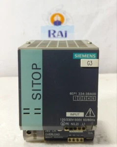 SIEMENS 6EP1334-3BA00 SITOP POWER SUPPLY 24VDC 120/230-500VAC 10A 6EP13343BA00 - Picture 1 of 8