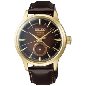 SEIKO PRESAGE SSA392J1 Automatic Limited Watch Cocktail Brown Leather 4R57 Gold - Picture 1 of 10